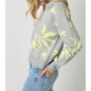 Women's Floral Pullover Sweater - mystree - 2 of 3