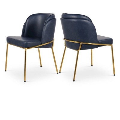 Meridian Furniture,Jagger Vegan Leather Dining Chair, Set of 2