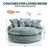 Aukfa 55" Oversized Round Chaise Lounge Chair, Modern Circle/Cloud Sofa Bed, Bean Bag Chair For Living Room - 3 of 4
