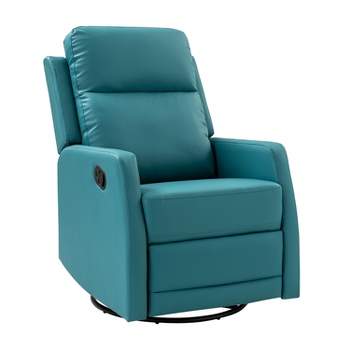 Ofelia Upholstery Wingback Swivel Recliner for Bedroom and Living Room |Artful Living Design