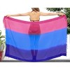 LA LEELA Summer Long Beachwear Sarong Coverups for Women Chiffon Long Beach Tie Wraps Skirt Sheer Swim Cover Up Bathing Suit One Size Blue, Solid - 2 of 4