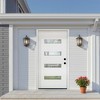 36 x 80 inch Fiberglass Entry Door with Brickmould Down Fiberglass Door with Vinyl Frame and 4-Lite Frosted Glass Left Hand Inswing - 3 of 4