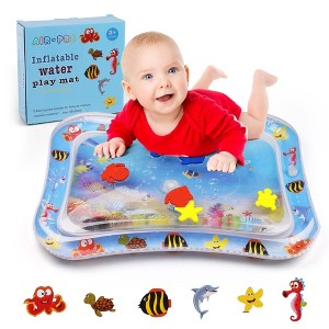 LotFancy Tummy Time Water Mat with Gift Box for Infants Toddlers Baby 3 Months+, 26x20 in - 1 of 4
