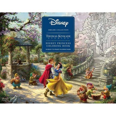 Disney Dreams Collection Thomas Kinkade Studios Disney Princess Coloring Poster - (Paperback)