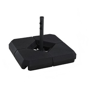 Aghana Digitals Heavy Duty Mobile Patio Umbrella Base, 1.5"-1.9" Pole Fit, 53lbs Water/66lbs Sand - 1 of 4