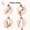 3-Pack Organic Swaddle Sleep Sacks Baby with Knot Hats, Newborn Premies Swaddles Wrap 0-3 Months, Ergonomic Wearable Blanket - 3 of 4