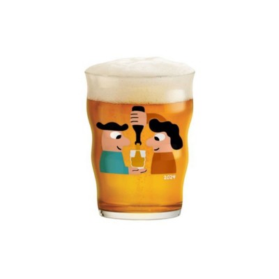 Holmegaard x Mikkeller 13.5 oz Beerglass - 2024 Annual Release for Crafts Stouts - Widen Interior Base for Enhanced Bubbles