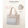 Puffer Tote Bag for Women, Quilted 15. Work Tote with Zipper, Large Travel Essentials Handbag - 2 of 4