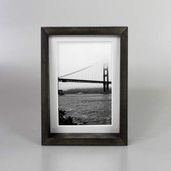 5.5" x 7.5" Matted to 4" x 6" Table Frame Black - Threshold™