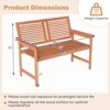 Costway 2-Person Patio Bench with Slatted Backrest and Seat Garden Loveseat Chair Furniture - 3 of 4