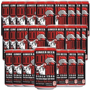 Cock n Bull Ginger Beer 7.5oz Soda Cans - Ideal Mixer for Cocktails, Mocktails, and Bartenders - Premium Quality for Perfect Mixed Drinks - Refreshing Flavor Profile- Made In USA - 1 of 3
