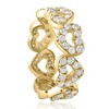 Pompeii3 1 1/2Ct Diamond Heart Shaped Eternity Ring in White, Yellow, or Rose Gold - 2 of 4