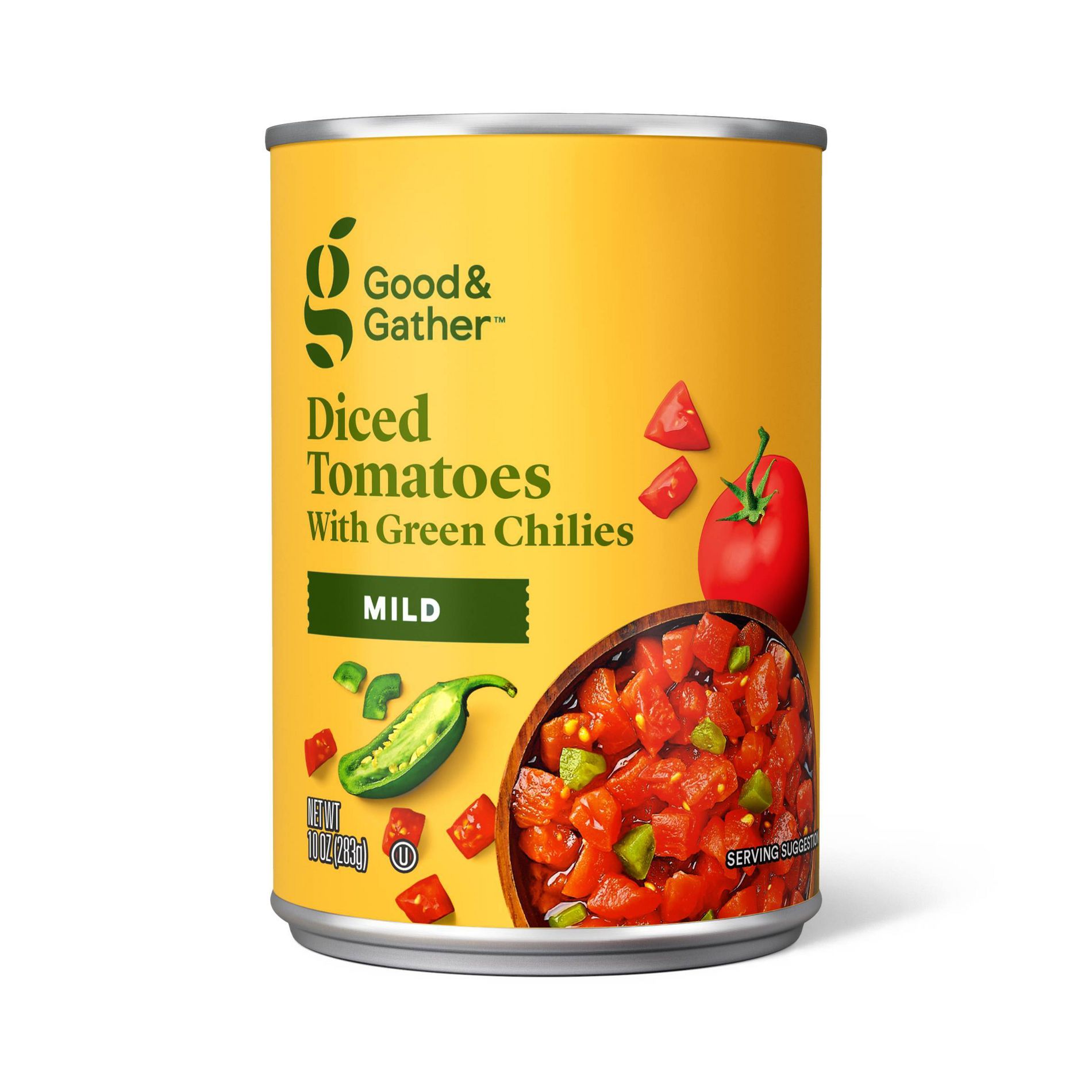 Diced Tomatoes with Green Chilies Mild Heat - 10oz - Good & Gather™