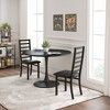 CAVINAS Metal Dining Chairs, High Back Dining Room Chairs with PU Leather Seats, Armless Side Chair for Living Room - 3 of 4