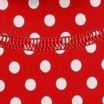 red w/ white polka dots