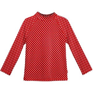 City Threads USA-Made Girls UPF 50+ Printed Long Sleeve Rashguard Tee - 1 of 3