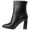 Journee Collection Womens Brielle Back Heel Zip Stacked Heel Booties - 2 of 4