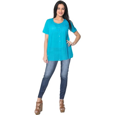 LA LEELA women's Vacation Casual Swim Holiday Beachwear Summer Beach Dress Short Tunics Bathing Suit Cover ups for Women