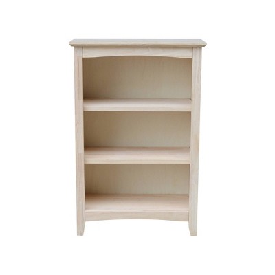 Adjustable Solid Parawood Shaker Bookcase, 42 in Brown