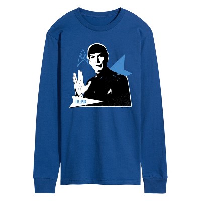 Men's - Star Trek - Retro Graphic Spock Long Sleeve Graphic T-Shirt