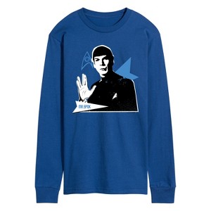 Men's - Star Trek - Retro Graphic Spock Long Sleeve Graphic T-Shirt - 1 of 4