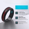 Men's Brushed Silicone Wedding Rings - 8.2mm Wide 2.5mm Thick Engraved Multipack (1/4/6/7-Pack) - 2 of 4