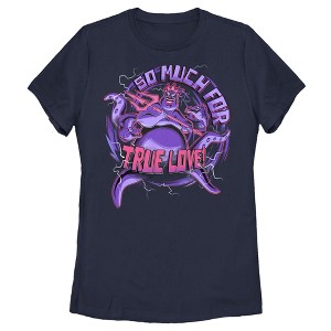 Women's The Little Mermaid Ursula Trident So Much For True Love T-Shirt - 1 of 4