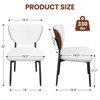 Gikpal Dining Chairs, Dining Room and Kitchen Chairs, Mid Century Modern Upholstered PU Leather Accent Chairs with Walnut Bentwood & Enlarged Cushion - 2 of 4