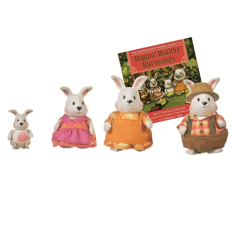 Li&#39;l Woodzeez Miniature Animal Figurine Set - Hoppingood Rabbit Family, 1 of 5