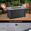 Outdoor Propane Fire Pit 52inch, 50000BTU Gas Fire Pit Table with Cover and Rain Cover, Rectangle Gas Firepit Table for Patio Deck Garden Backyard - 4 of 4