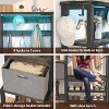 Aheaplus Hall Tree with Fabric Storage Basket, 6 In 1 Coat Rack with side Hook,LED light - 3 of 4