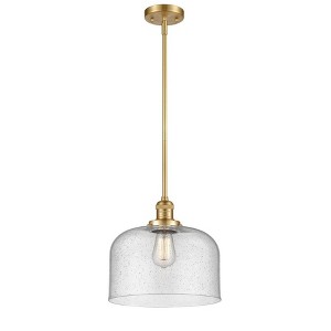 Bell - 1 Light Stem Hung Mini Pendant In Industrial Style-13 Inches Tall and 12 Inches Wide - 1 of 1