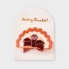 Thanksgiving Turkey Claw Hair Clip - Brown/Orange - 2 of 3