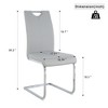 ALEXOUN Modern Dining Chairs Set of 4, PU Faux Leather High Back Upholstered Chairs, with Silver Metal Legs,for Kitchen,Living,Bedroom,Dining Room - 3 of 4