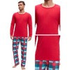INSPIRE CHIC Men's Sleepwear Long Sleeve Tops and Pants Plaid Family Pajamas Set - 4 of 4