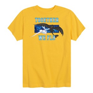 Boys' - How to Train Your Dragon - Together We Fly Short Sleeve Graphic T-Shirt - 1 of 3