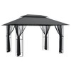 vidaXL Gazebo with Sidewalls Anthracite 157.5"x118.1"x106.3" Steel - 2 of 2