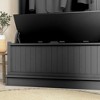 Resenkos 3-In-1 Entryway Bench with Coat Rack, Hall Tree with Bench and Shoe Storage, 5 Hooks, Black - 2 of 4