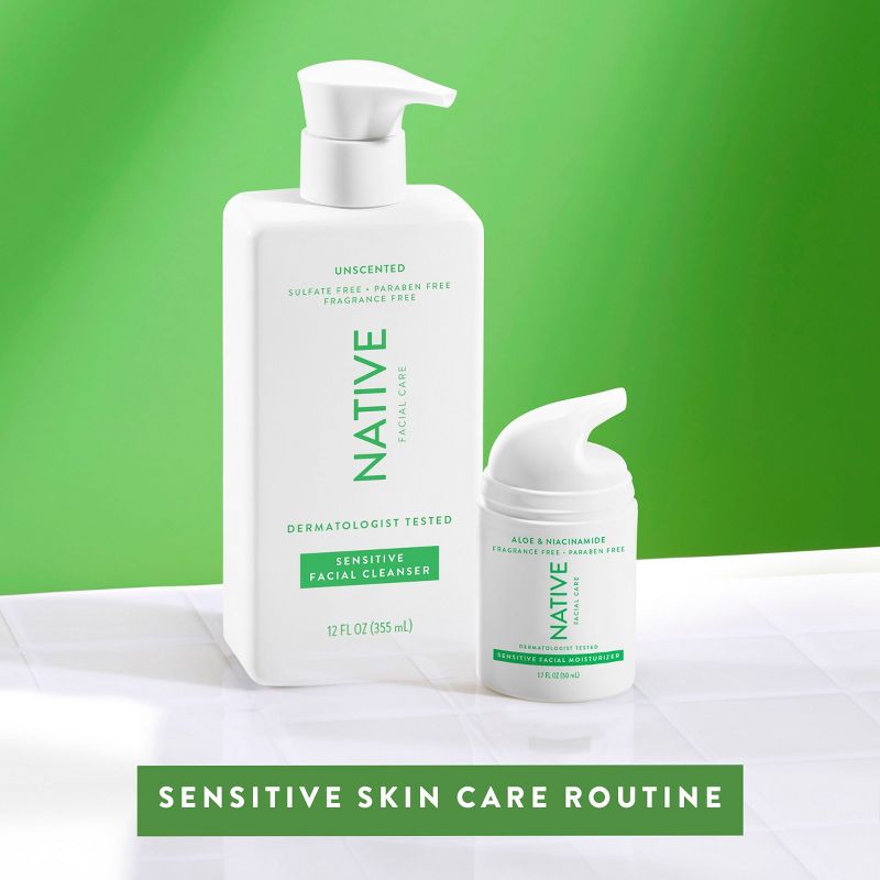 Native Sensitive Skin Facial Cleanser - Unscented - 12 fl oz, 6 of 9