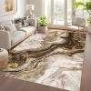 Acekool Machine Washable Area Rug, Non-Slip Low Pile Soft Accent Carpet, Easy-Clean Stain-Resistant Modern Abstract Rug for Living Room Bedroom Office - 2 of 4