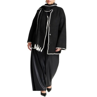 ELOQUII Scarf Sweater Coat