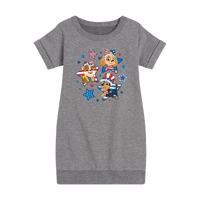 - Paw Patrol - Americana Graphic Short Sleeve Fleece Dress