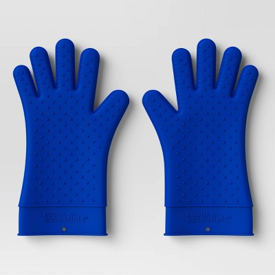 Silicone Grill Gloves Blue - Room Essentials™