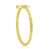 Bella Silver Sterling Silver Initial Hammered Band Ring - Gold Plated - Available Sizes:  9 ,  8 ,  6 ,  5 ,  7 - 2 of 3