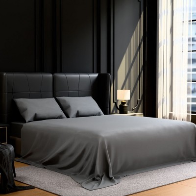 Skyzone Queen 4-Piece Brushed Microfiber Bed Sheet Set - 14" Deep Pocket, Fade & Shrink Resistant, Grey 90" x 102" — фото 2