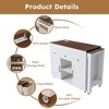 Kumasinova 74.8" Expandable Kitchen Island,Rolling  Cart with Power Outlet,Kitchen Storage with 3 Drawers,Kitchen Cart with 2 Cabinets,White - 3 of 4
