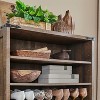 SinCiDo Farmhouse Shoe Cabinet for Family, Large Capacity for 30 shoes, Tall Rustic Freestanding Shoe Racks, Wood Shoe Organizer Cabinet, Light Brown - 4 of 4