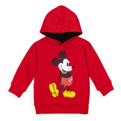 Disney Mickey Mouse Fleece Pullover Hoodie Little Kid To Big Kid : Target