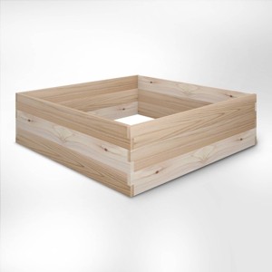 CedarCraft Ground Cedar Planter Square Outdoor Garden Bed Natural 36"x36"x10.5": Easy to Assemble, Rot-Resistant - 1 of 3