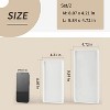 ATTOP 2 Pack 8"/10" Bathroom Trays, Ceramic Vanity Trays for Bathroom, Small Ceramic Tray, Kitchen Soap Tray for Kitchen Counter (White,Set/2) - 2 of 4
